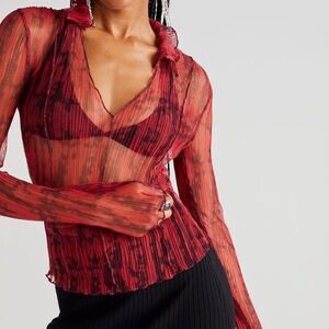 Free People sheer long sleeve